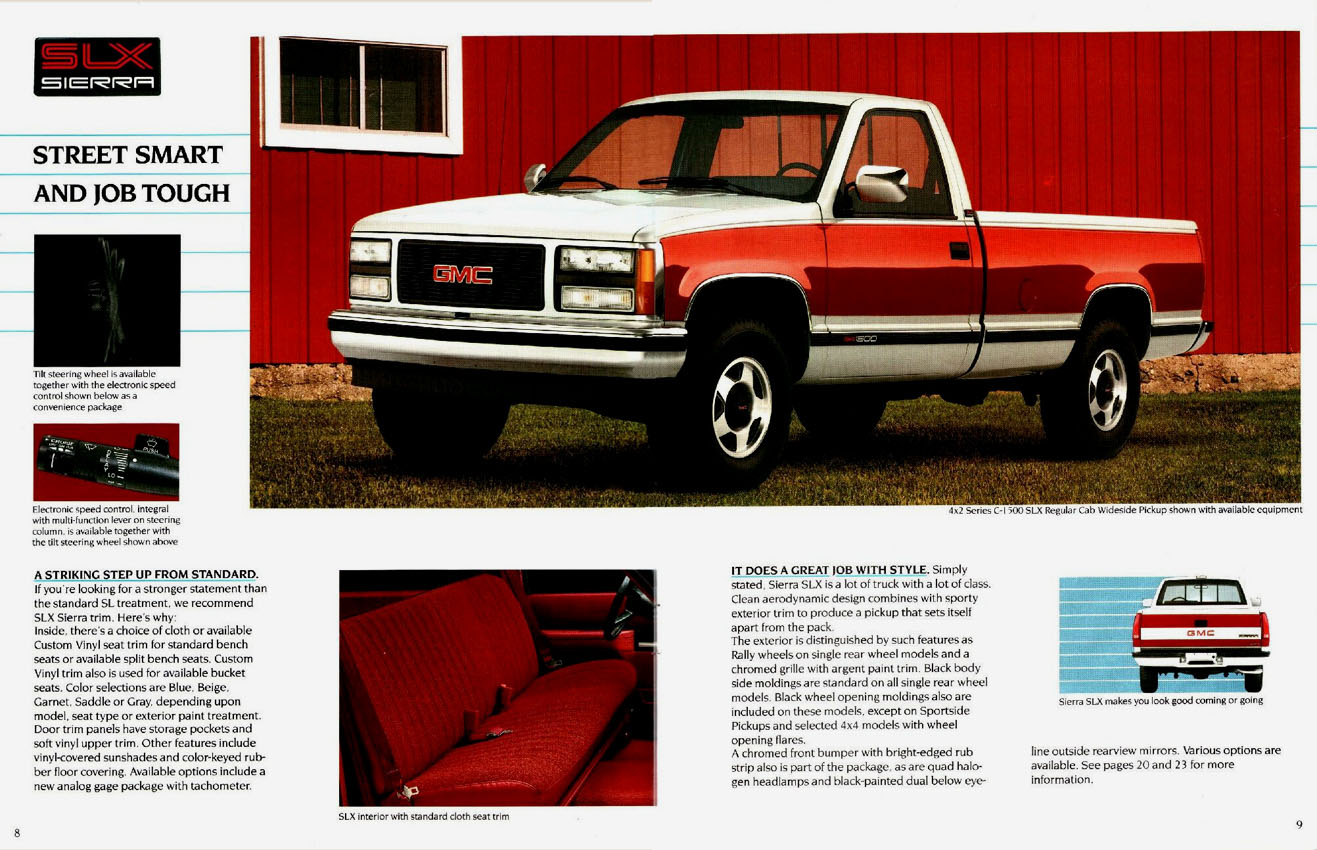 1991 GMC Sierra 2500 in white with red side trim