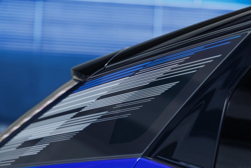 Close-up of the Modern Pattern on the 2026 OPTIQ-V Rear Quarter Glass | Rick Bokman Inc. in OLEAN NY