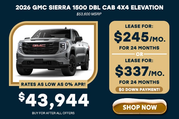 2026 GMC Sierra 1500 DBL Cab 4x4 elevation