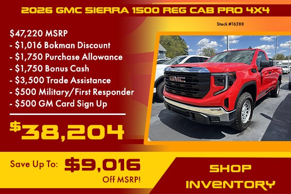 2026 GMC Sierra 1500 Reg Cab Pro 4x4